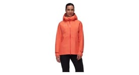 Veste impermeable femme mammut crater iv hooded orange