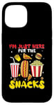 Coque pour iPhone 15 Jeu de football amusant Sports I'm Just Here For The Snacks