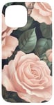 Coque pour iPhone 15 Blush Rose Bloom Dark Garden Design