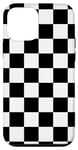 Coque pour iPhone 12 mini Damier classique noir et blanc à carreaux