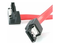 Startech.Com 18In Latching Sata To Right Angle Sata Serial Ata Cable - Sata-Kabel - Serial Ata 150/300 - Sata (Hona) Till Sata (Hona) - 46 Cm - Sprintlåsning, Högervinklad Kontakt - Röd - För P/N: 25S22m2ngffr, Hsb13satsasb, Hsb1satsasba, Hsb1satsas