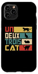 Coque pour iPhone 11 Pro Un Deux Trois Cat - Jeu de mots français amusant, chat amusant