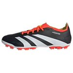 adidas Unisex Predator League 2G/3G Artificial Grass Football Boots, Core Black/Cloud White/Solar Red, 6.5 UK