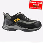 Caterpillar Moor Mens Leather Work Everyday Safety Trainer Shoes Black