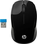 HP 200 Black 2.4 Ghz USB Wireless Mouse with Red LED 1000 DPI Optical Sensor, up