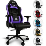 KLIM Esports - Chaise Gaming Violet + Simili Cuir et Matériaux Premium Haute Qualité + Chaise Gamer inclinable + Ergonomique avec Coussin Lombaire et Cervical + Fauteuil Gamer Nouvelle Version 2024