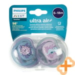 PHILIPS AVENT Sucette En Silicone 6-18 Mois Ultra Air SCF085/61 2 Pcs.