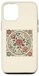 Coque pour iPhone 12/12 Pro Rose florale botanique, style bohème minimaliste, roses d'amour