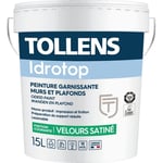 Peinture Tollens professionnelle Idrotop Velours Satiné Votre teinte: Peinture Blanche - Conditionnement: 15 Litres