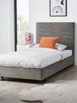 Very Home Finn Bed with Mattress Options (Buy and SAVE!) - Bed Frame With Premium Mattress, Grey, Size Single 3Ft