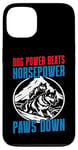 Coque pour iPhone 13 Dog Power bat Horsepower Paws Down Mushing