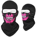 Moottoripyörä Balaclava Skull Print Moto Kokonaamari Tuulenpitävä Hiihto Pään Kaulanlämmitin Pyöräily Biker Huppu Lippalakki Miesten kypärävuori