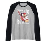 Patience at the Plate Power in the Swing Baseball Player Raglan Baseball Tee