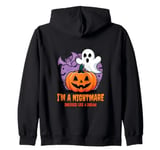 I'm a Nightmare Dressed Like a Dream Halloween Ghost Design Zip Hoodie