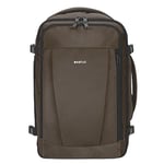 ECOHUB Bagages Cabine 40x20x25 Sac a Dos Voyage Ryanair sous Siège 13 Poches Sac a Dos Cabine Avion Valise Cabine Femme Homme Petite Sac Cabine Recyclable Pet Ecologique 20L Loisir（Marron）