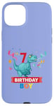 Coque pour iPhone 15 Plus Anniversaire Garçon 7 Célébration drôle de 7 ans