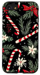 iPhone SE (2020) / 7 / 8 Christmas White Snowflakes With Candy Canes Holiday Xmas Case