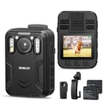 BOBLOV B4K2 4K Body Worn Camera 128GB with GPS Body Camera Camcorders 2x3000mAh