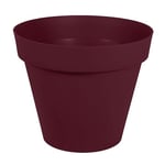 EDA - Pot de Fleur Rond Toscane Ø 80 cm - Volume 170 L - Ø 79 x H.66 cm - Rouge Bourgogne