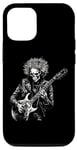 Coque pour iPhone 12/12 Pro Skeleton Guitar Guy Rock And Roll Band Rock On