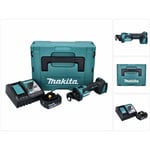 Dco 181 RT1J Affleureuse plaque de plâtre sans fil 32000 tr/min Brushless 18V + 1x Batterie 5,0 Ah + Chargeur + Coffret Makpac - Makita