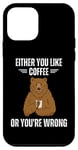 Coque pour iPhone 12 mini Ours vintage « You Like Coffee or You're Wrong Lover »