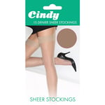 Cindy Dam/Kvinnor 15 Denier Sheer Strumpor (1 Par) En Storlek Sahara One Size (UK Shoe 3-8)