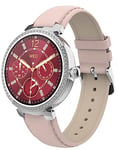 SMARTY2.0 - Smartwatch SW062B - Rose/Rouge - Appel Bluetooth, Contrôle du Sommeil, Cardio Fréquence Real-Time, Résistance à l'eau IP67 - Bracelet PU - Dimensions 39,8 x 10,5 mm (Rose/Rouge),