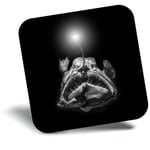 Awesome Fridge Magnet bw - Anglerfish Deep Sea Fish  #39036