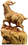 JYKFJ Bois Chinois Feng Shui buis Zodiaque Mouton Statue Maison et Bureau Sculpture décor Figurine 1031