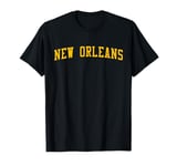 New Orleans LA Varsity Style NOLA Big Easy Throwback Yellow T-Shirt