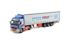 TEKNO 81277 Freja Volvo FH12 Globetrotter Avec Remorque Tautliner A 3 Axes 1/50