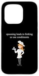 Coque pour iPhone 15 Pro Funny Chef Cooking Café Serveuse Serveuse