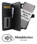 Skimblocker XL Magnet Fodral Motorola Moto G9 Power (Svart)