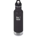 Klean Kanteen Gourde classique isolée sous vide Shale noir (mat) avec bouchon à boucle 592 ml