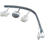 Béaba, Arche de Jeux/d'éveil compatible Transat Up & Down III, 3 jouets avec différentes fonctions, Complétement rotative, Aide au développement, Ergonomique, Simple, Pratique, Gris