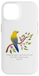 Coque pour iPhone 14 Romans 8:28 All Things Verse de la Bible avec motif fleur et oiseau