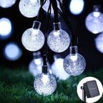 (13M 100LEDSaurinkovalkoinen valo) String Light Solar 100 LEDs Fairy Lights Outdoor Garden Hääsisustuslamppu 13M IP65 Vedenpitävä Garland Huonekaluvalo