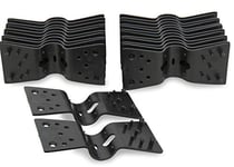 Windhager Clips universels 06192 - Clip spécial Brise-Vue - Fixation pour Panneau de clôture - 24 pièces - Noir