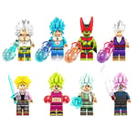 8 st/ set Dragon Ball Byggklossar Minifigur Leksaker Present Barn 8Pcs/set KF6181A