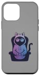 Coque pour iPhone 12 mini Funny Gamer Cat Cool Jeu vidéo Kitty Funny Gaming Cat Meme