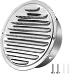 Grille D'aération en Acier Inoxydable 100mm, Grilles de Ventilation Rondes en Acier Inoxydable Grille de Protection avec Filet Anti-Insectes Grille Aeration Ronde pour Garage Cuisine Armoire