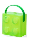 LEGO STORAGE Lego Box W. Handle Translucent Green Grön