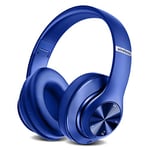 Moobesthy Wireless Headphones Over Ear,Bluetooth Headphones Over-Ear,Foldable Headphones Wireless,52 Hrs Playtime Hi-Fi Stereo Wireless Headsets for Online Class, Office, PC, Phone (Blue)