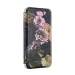 Ted Baker GLADIA Black Paper Flowers Mirror Folio Phone Case for iPhone 11 Gold Shell