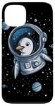 iPhone 13 Cute Penguin Astronaut in Space Adventure Apparel Case