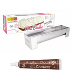 Moule en inox pour bûche de Noël + 1 Stylo chocolat Scrapcooking