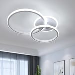 Comely Plafonnier LED Moderne, 42W 4700LM Luminaire Plafonnier LED Design Rond, 6500K Lumière Blanche Froide Lampe de Plafond Blanc pour Chambre, Salon, Cuisine, Hall, Bureau, Dia 52cm