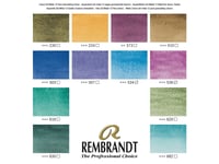 Artequipment Rembrandt Watercolour Metal Tin Set Granulating Colour Selection | 12 Pans + Brush