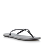 Havaianas Womens Ladies - Slimline Flip Flops - Grey Leather (archived) - Size EU 35